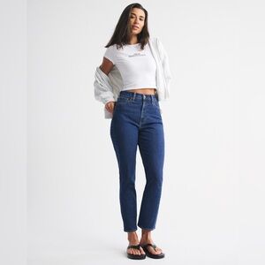 Abercrombie & Fitch The Ankle Straight Leg Ultra High Rise Jeans